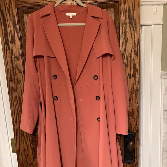 Harlyn x Anthropologie Petal Trench Coat, size Medium - Picture 3 of 7